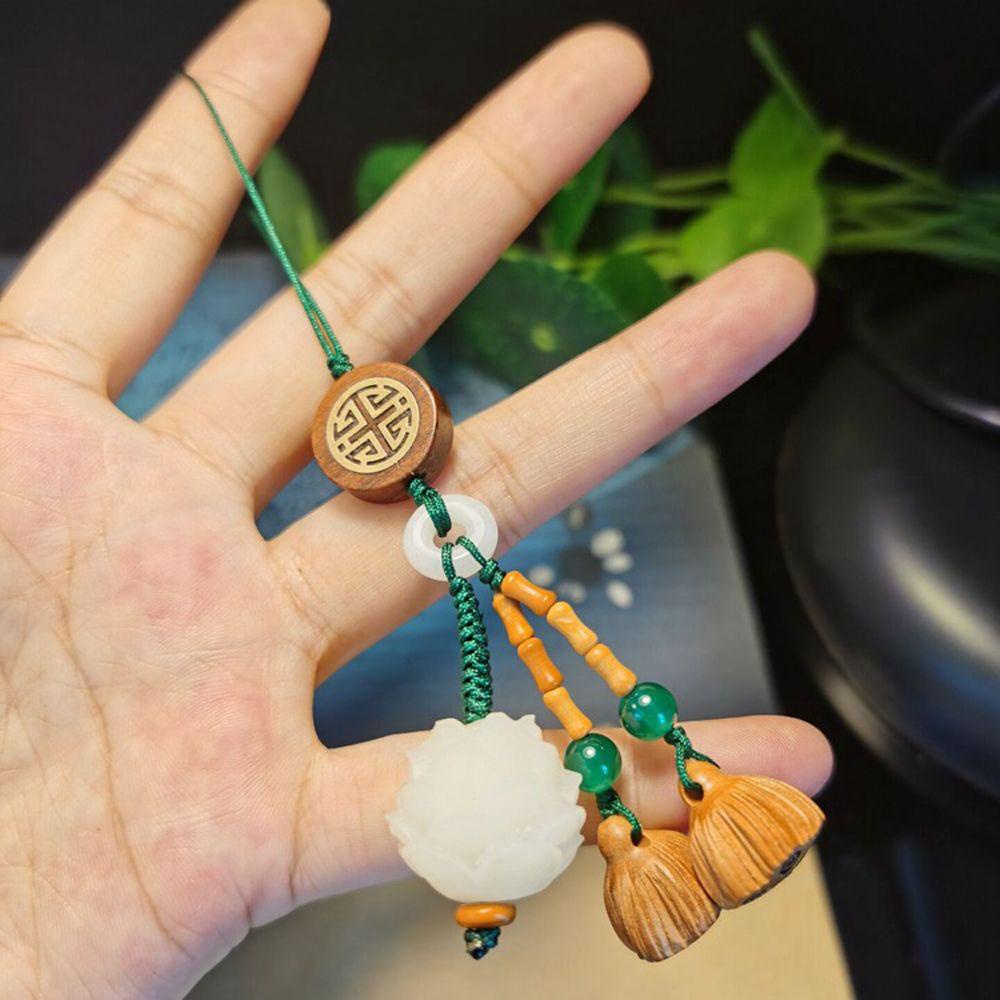 MXGOODS Dây Treo Điện Thoại Kiểu Phật Giáo Màu Trắng Trang Trí Phòng Khách / Xe Hơi DIY