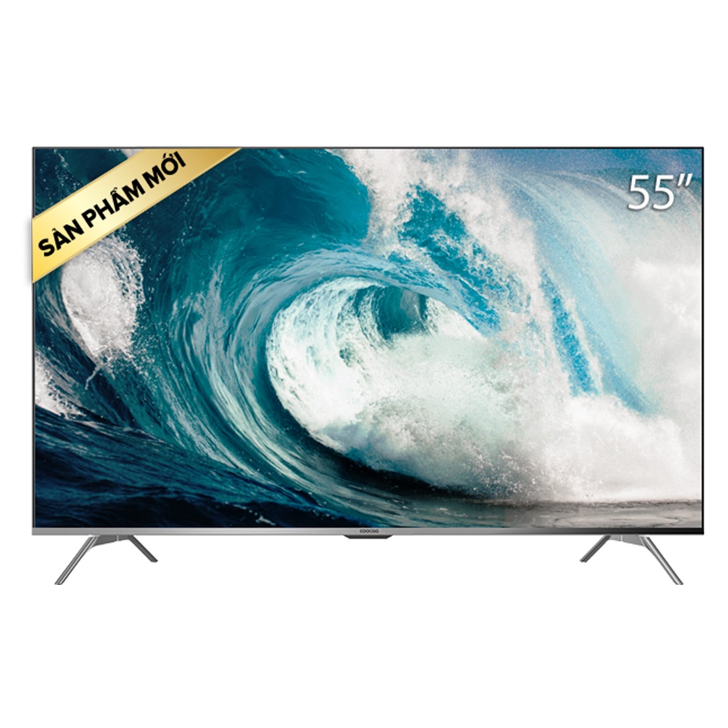 [Mã ELBAU7 giảm 7% đơn 5TR] Smart Tivi Coocaa Android 10 4K UHD 55 inch - Model 55S6G PRO SILVER - Miễn phí lắp đặt