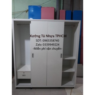 tủ quần áo 4 cánh cửa lùa free ship hcm