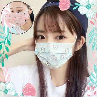 (Hàng đẹp) SET 10 Khẩu Trang Y Tế 3 Lớp Kháng Khuẩn In Họa Tiết Dễ Thương