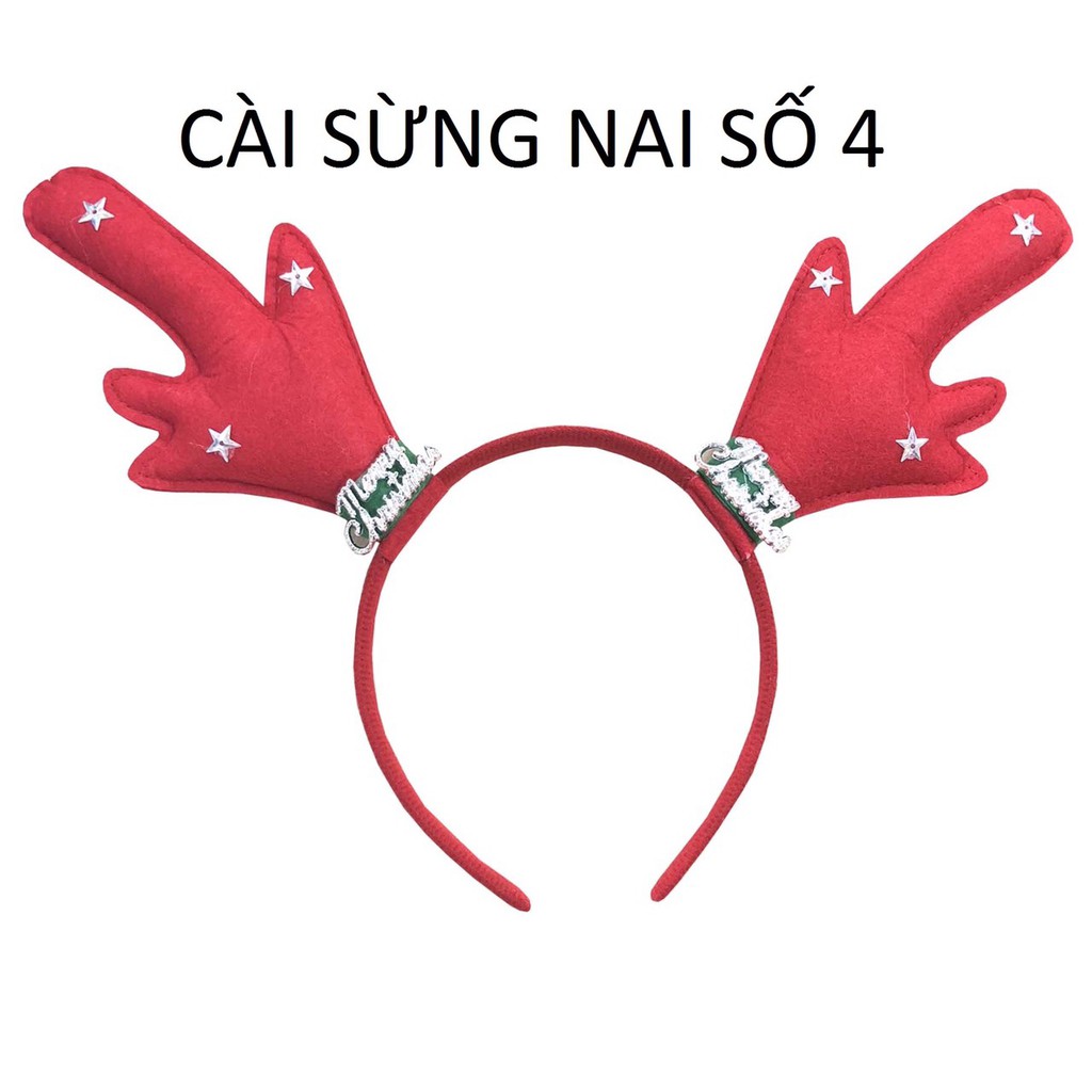 Băng đô cài tóc sừng tuần lộc hóa trang lễ giáng sinh - Phụ kiện hóa trang Noel