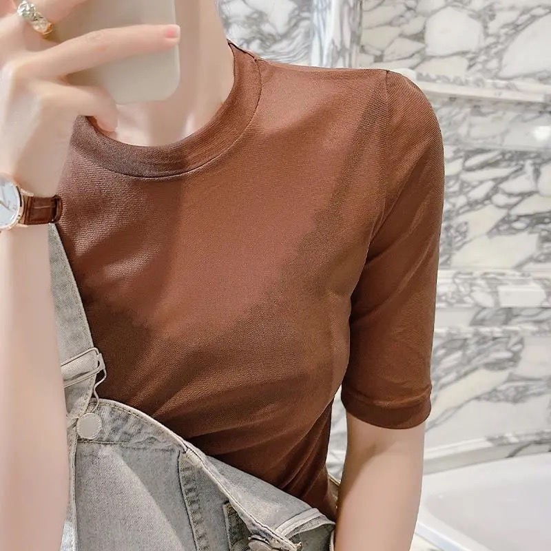 Áo tay ngắn vải lưới thời trang mùa hè cho nữ