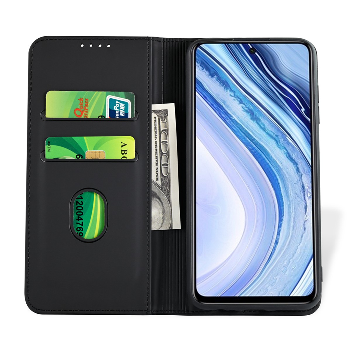 Bao Da Pu Dạng Ví Có Khóa Nam Châm Thời Trang Cho Xiaomi Redmi Note 7 / Note 8 / Note 8 Pro / Note 9s / Note 9 Pro Max