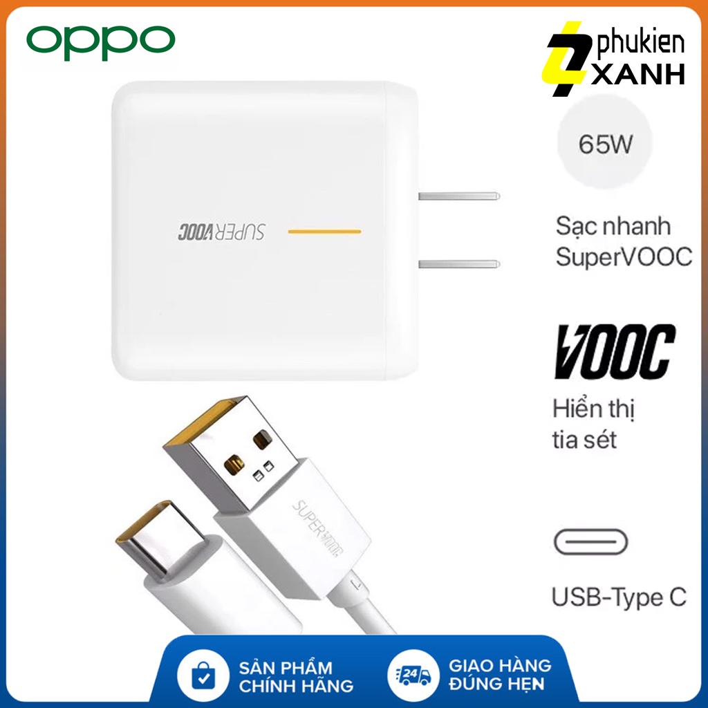 Bộ Sạc Nhanh Công nghệ Super Vooc 65W Oppo Hệ điều hành Android Chính Hãng
