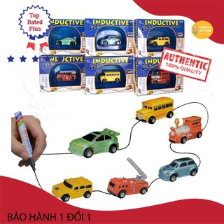 Xe chạy theo nét vẽ, ô tô cảm ứng nét vẽ, nhiều màu giúp bé phát triển tư duy sáng tạo