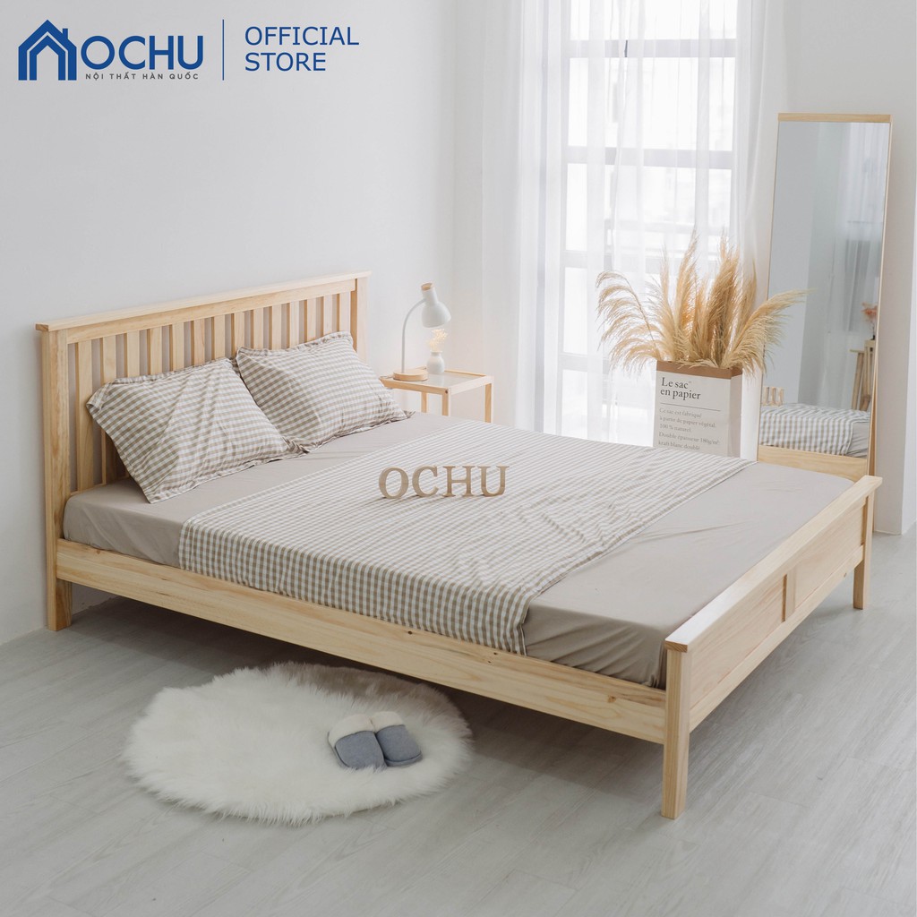 [Mã LIFENOITHAT62 giảm 8% tối đa 100k đơn 300k] Giường Ngủ OCHU Gỗ Thông - Bernie Bed - Natural