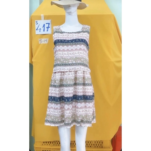 đầm hoạ tiết thổ cẩm retro size S-M.S417