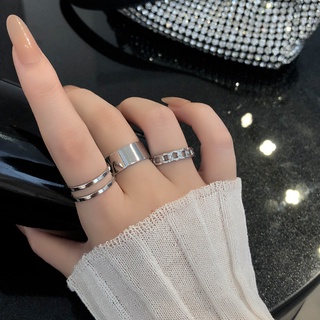 Set 3 nhẫn titan phong cách Hàn Quốc
