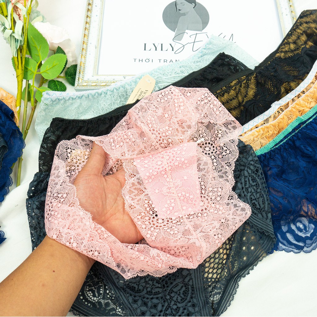 Quần lót nữ ren sắc màu Lylylorem QL105 sexy quyến rũ free size | BigBuy360 - bigbuy360.vn