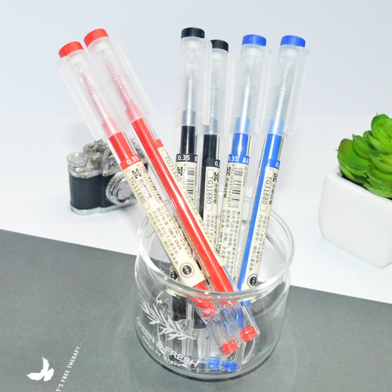 Bút Mực Gel Màu Đỏ / Xanh Dương Ngòi 0.35mm