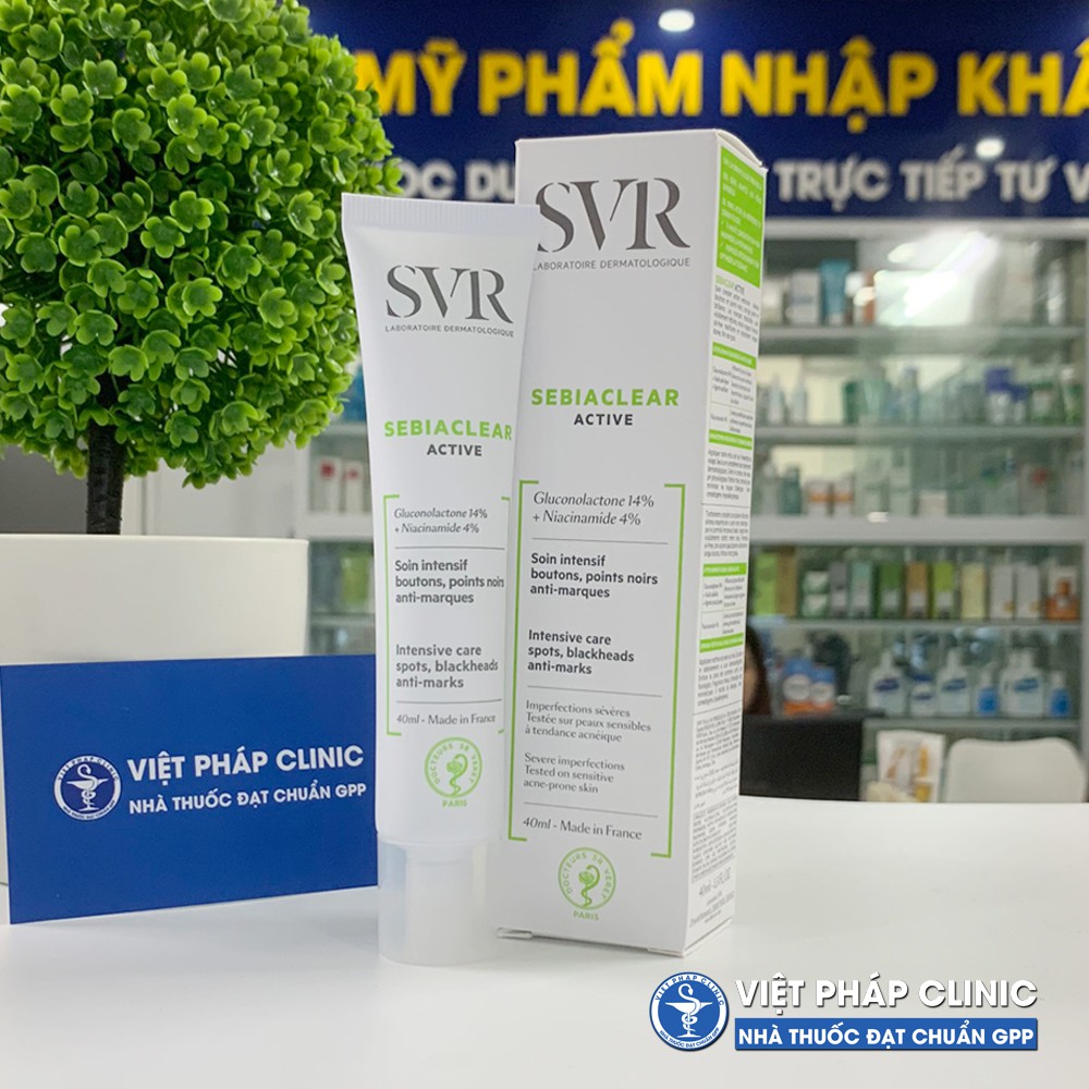 Kem dưỡng giảm mụn, giảm dầu nhờn SVR SEBIACLEAR ACTIVE 40ml