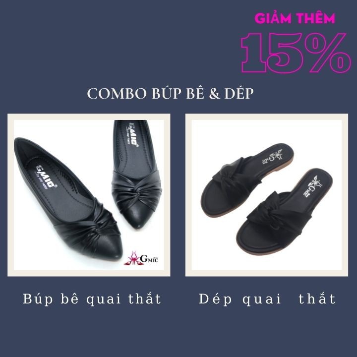 [ BIG SIZE ] Giày Búp Bê Nữ Mới Mủi Nhọn From Chuẩn Êm Chân| Giày Bệt Nữ Nơ Xoắn Siêu Xinh NBB002 | BigBuy360 - bigbuy360.vn