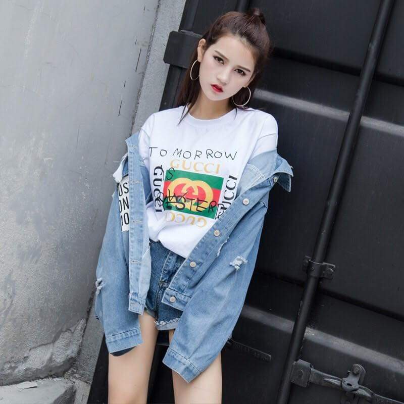 Áo khoác jean nữ BB cao cấp Jomo017 form rộng đủ size M-L-XL Chiwawa shop 76