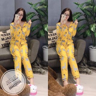 Sỉ 40b pizama tay dài quần dài kate thái