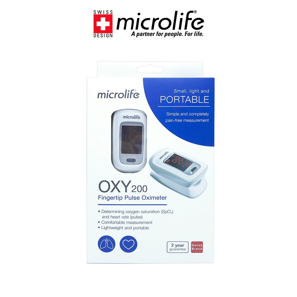 Máy đo nồng độ oxi trong máu microlife oxy200 | Thương Hiệu Thụy Sỹ - Bảo Hành 24 Tháng