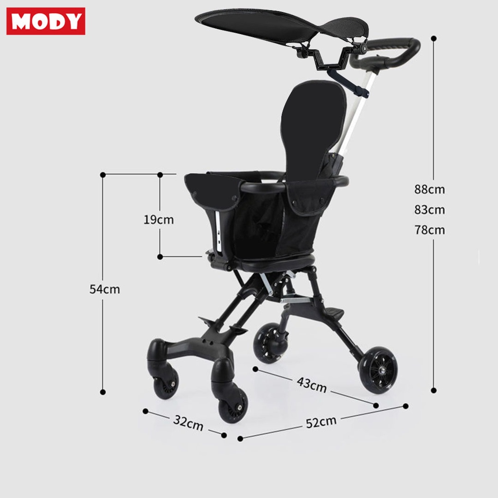 Xe đẩy hai chiều gấp gọn cho bé đi du lịch siêu gọn nhẹ Mody M905230