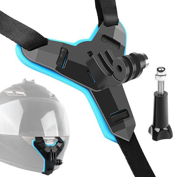 Dây đeo mũ bảo hiểm màu đen cho Gopro Yi Osmo Action | BigBuy360 - bigbuy360.vn