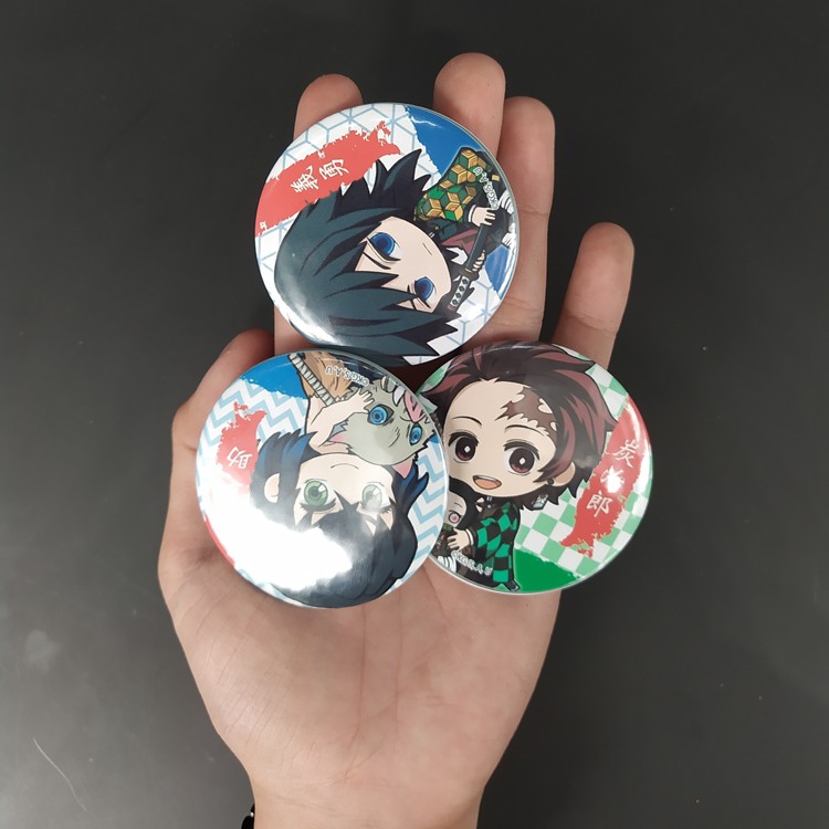 SET 6 cái Huy Hiệu Anime Kimetsu no Yaiba - Diệt Quỷ Cứu Nhân dành cho Fan Anime và Otaku