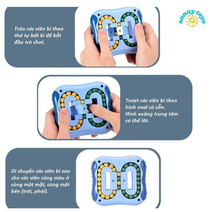 Đồ chơi rubik hạt đậu - Rubic bi biến thể giảm căng thẳng, luyện trí não- SUNNY TOYS