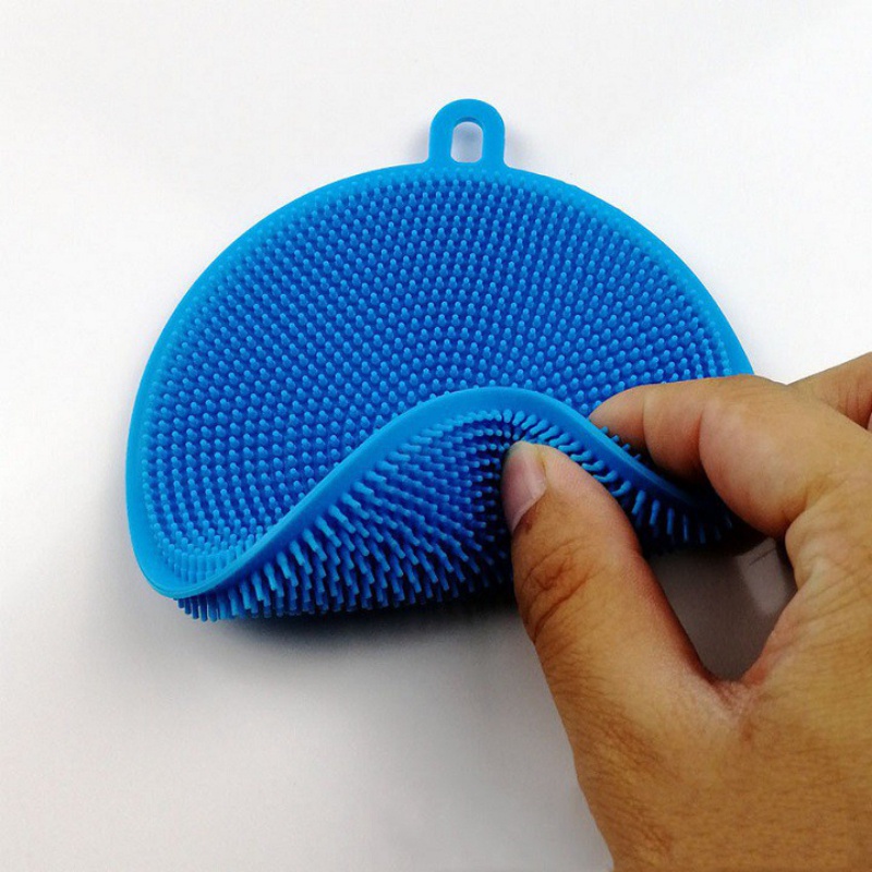 Miếng Rửa Bát Rửa Nồi Silicon Đa Năng Có Móc Treo Tường