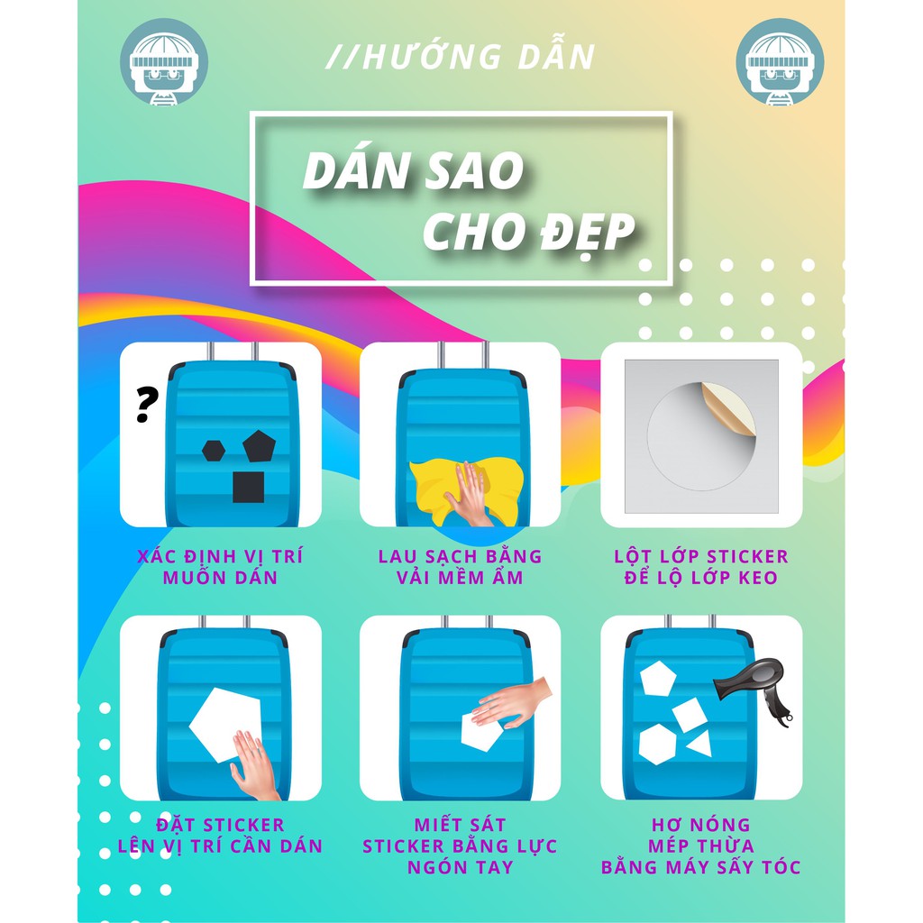 Bán sỉ lẻ - Sticker Rob LOGO chống nước trang trí laptop, mũ nón bảo hiểm, vali, xe tay ga, ván trượt.