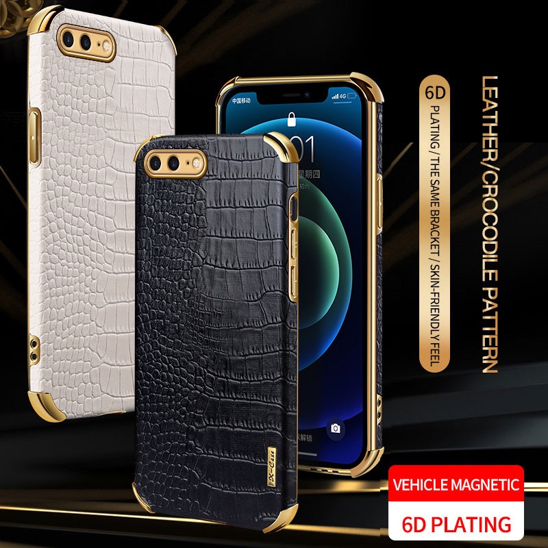 Ốp Điện Thoại Da Cá Sấu Chống Sốc Cho iPhone 6 7 8 Plus SE 2020