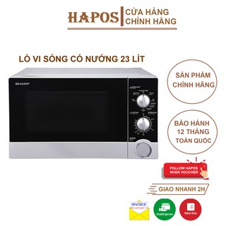  Lò Vi Sóng Cơ Có Nướng Sharp R-G302VN-S 23L (Bạc) - Hàng Chính Hãng