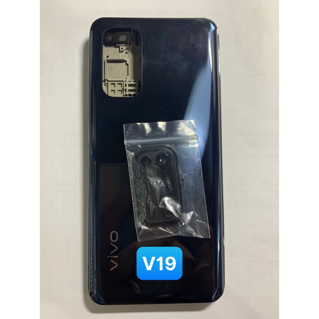 Bộ vỏ điện thoại zin hãng Vivo V19 - gồm xương, sườn, phím bấm, kính camera