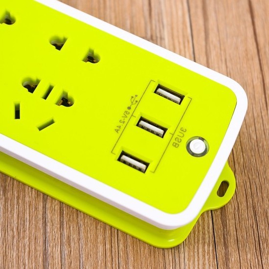 Ô ĐIỆN ĐA NĂNG CÓ CỔNG USB MÀU XANH CỰC TIỆN DỤNG