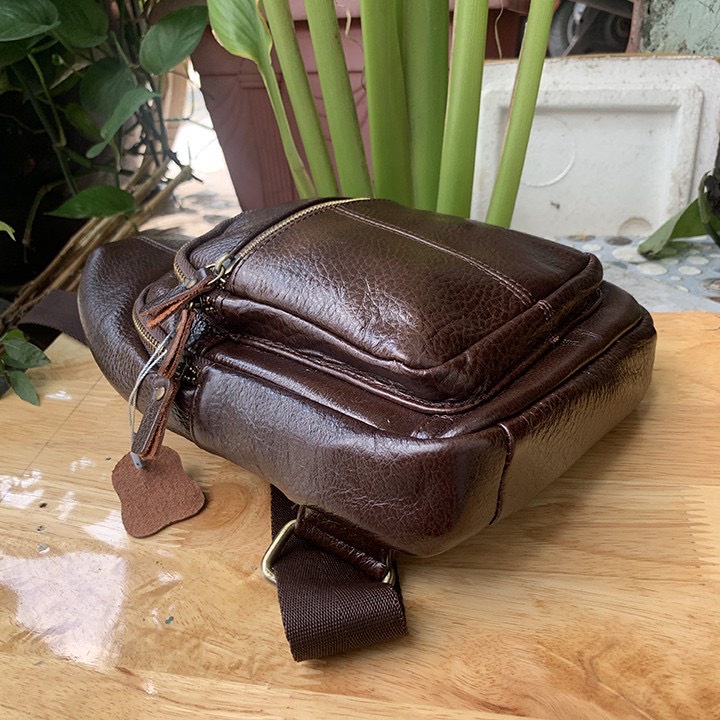 Túi đeo chéo da bò thật Da bò cao cấp CB03