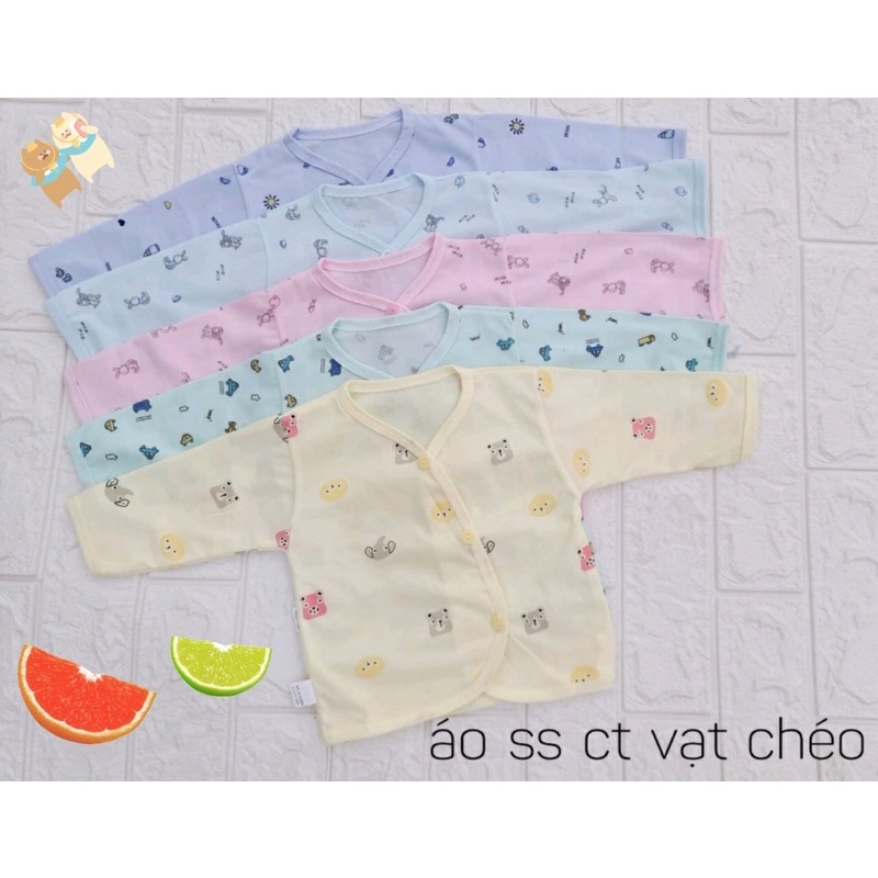 Combo 10 áo sơ sinh cho bé, loại cotton  tt