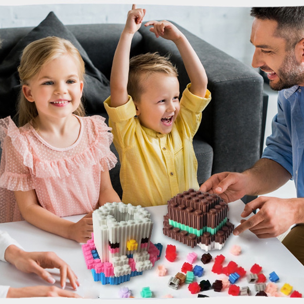 Mô hình lắp ráp 3d mini bộ xếp hình ghép 50 nhân vật cho bé trẻ em thông minh Gôn đồ chơi