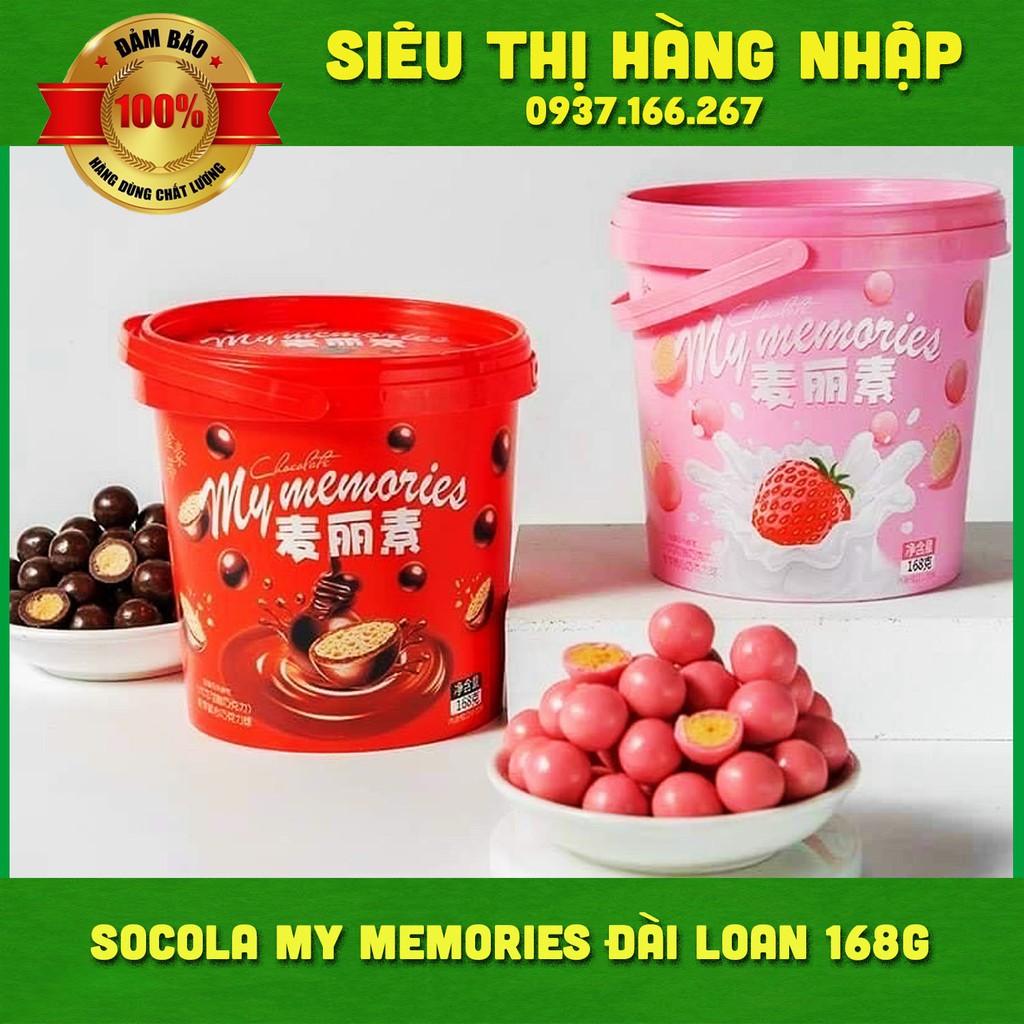 Socola My Memories dạng xô Đài Loan 168g