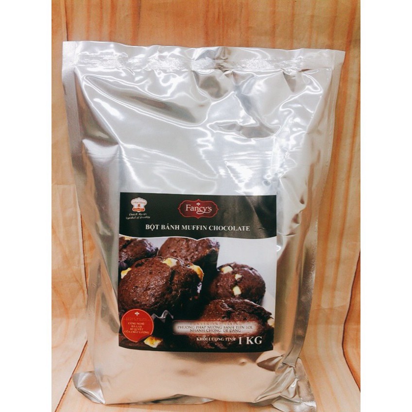 [Now Ship] Bột Trộn Sẵn Bánh Muffin Chocolate 1Kg BakenChill