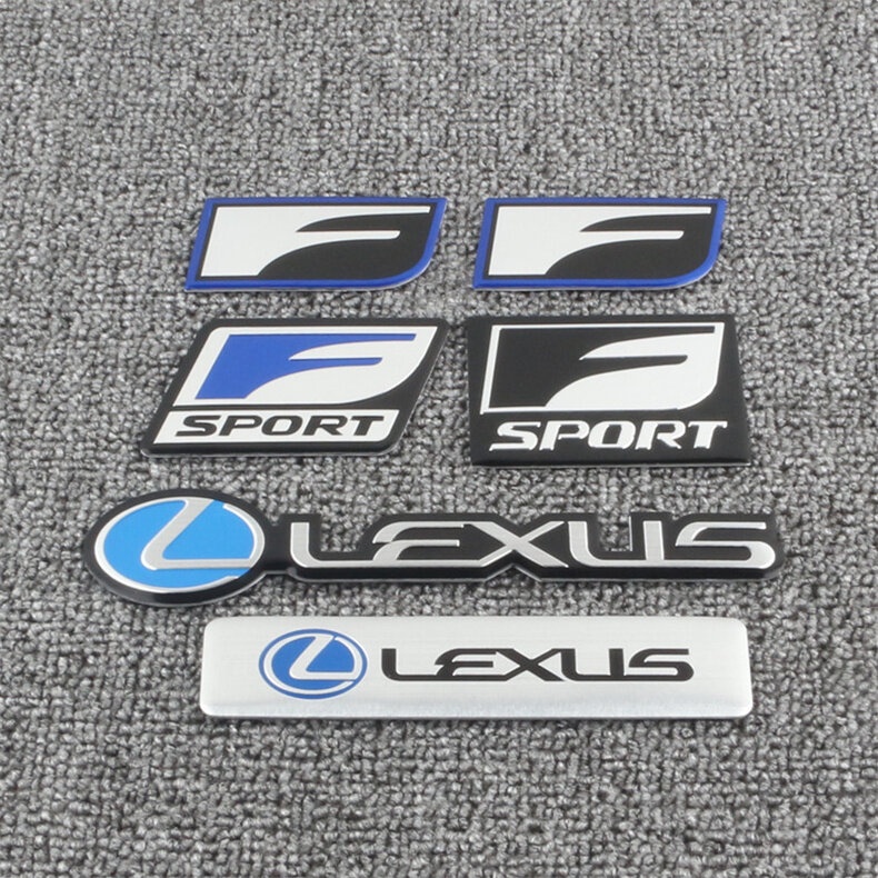 Miếng Dán Xe Ô Tô Biểu Tượng Kim Loại Cho Xe Lexus RX300 IS250 ES200 NX300 F-SPORT logo Phía Sau cốp