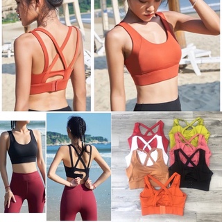 Áo Bra Tập Gym Yoga Nữ Sẵn Mút Đan Dây Cài Sau Nâng Giữ Ngực Tốt