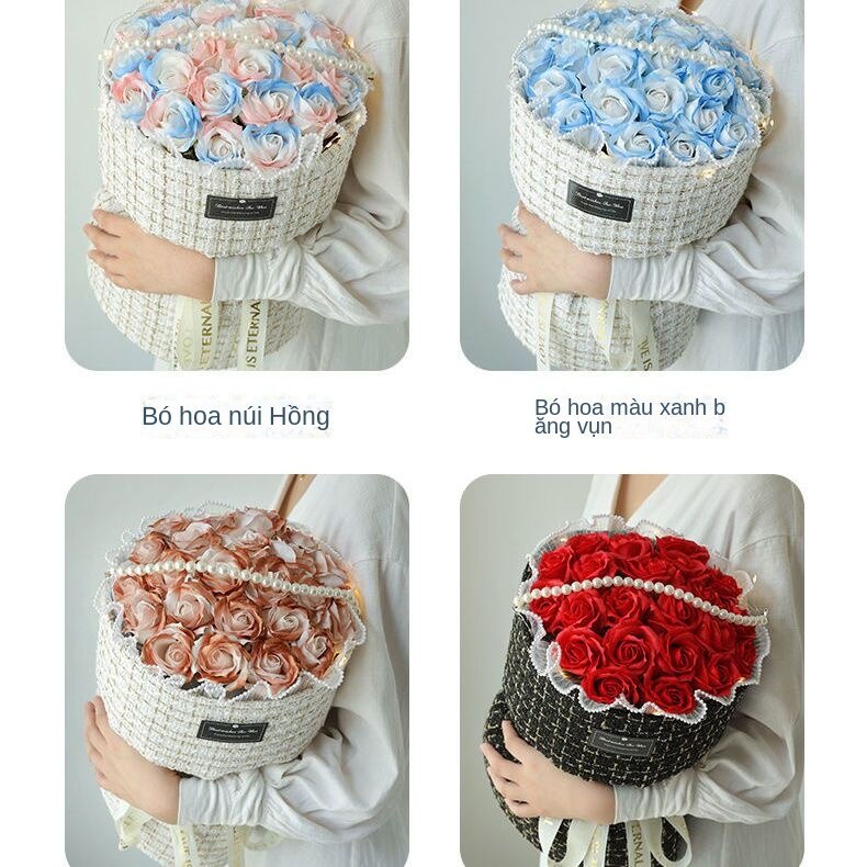 Bó Hoa Hồng Đỏ Và Xanh Dương Cao Cấp Làm Quà Tặng Cho Bạn Gái / Vợ / Bạn Gái / Quà Tặng Sinh Nhật / Valentine
