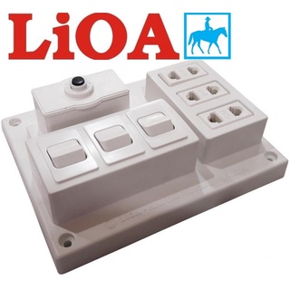 Bảng điện nổi 15A 3 ổ cắm 3 công tắc LIOA CB15A3C
