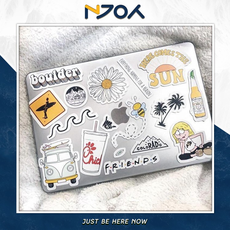 Set 100 Miếng Sticker Dán Ngẫu Nhiên Chống Nước Dán Nón Bảo Hiểm, Laptop, Vali, Tủ, Bàn Học, Xe Máy