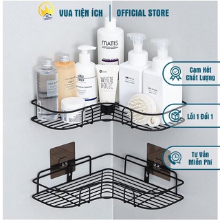 Kệ Góc Dán Tường INOX 304 siêu chắc, giá treo đồ nhà tắm, nhà bếp đa năng - Kèm 2 miếng dán tường