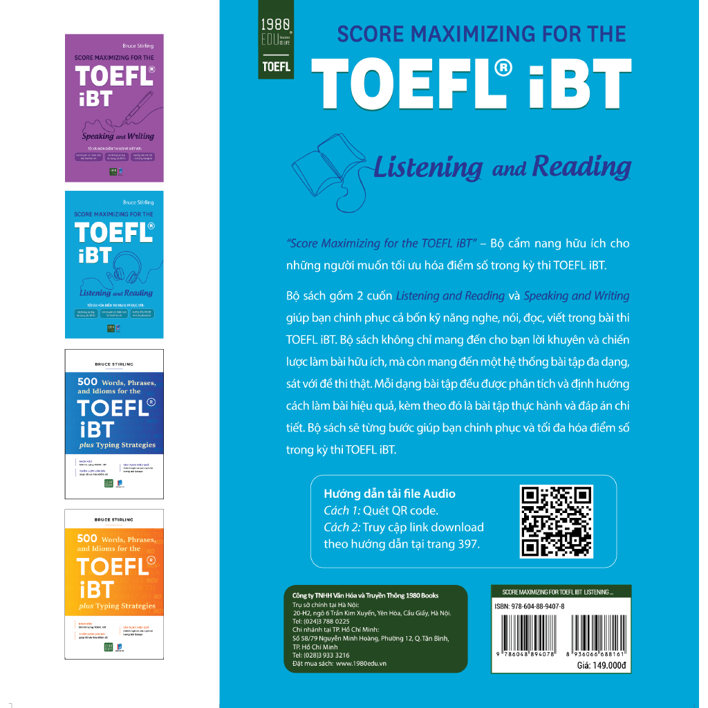 Sách - Score Maximizing For The TOEFL® iBT - Listening And Reading