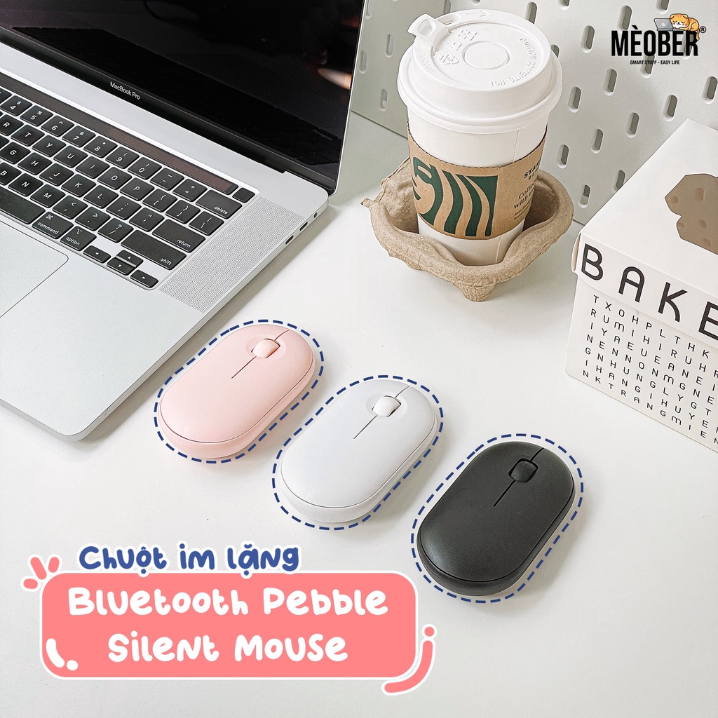 Chuột không dây Bluetooth Pebble Silent Mouse - Nhỏ Gọn Tối Giản, Nắp nam châm thông minh