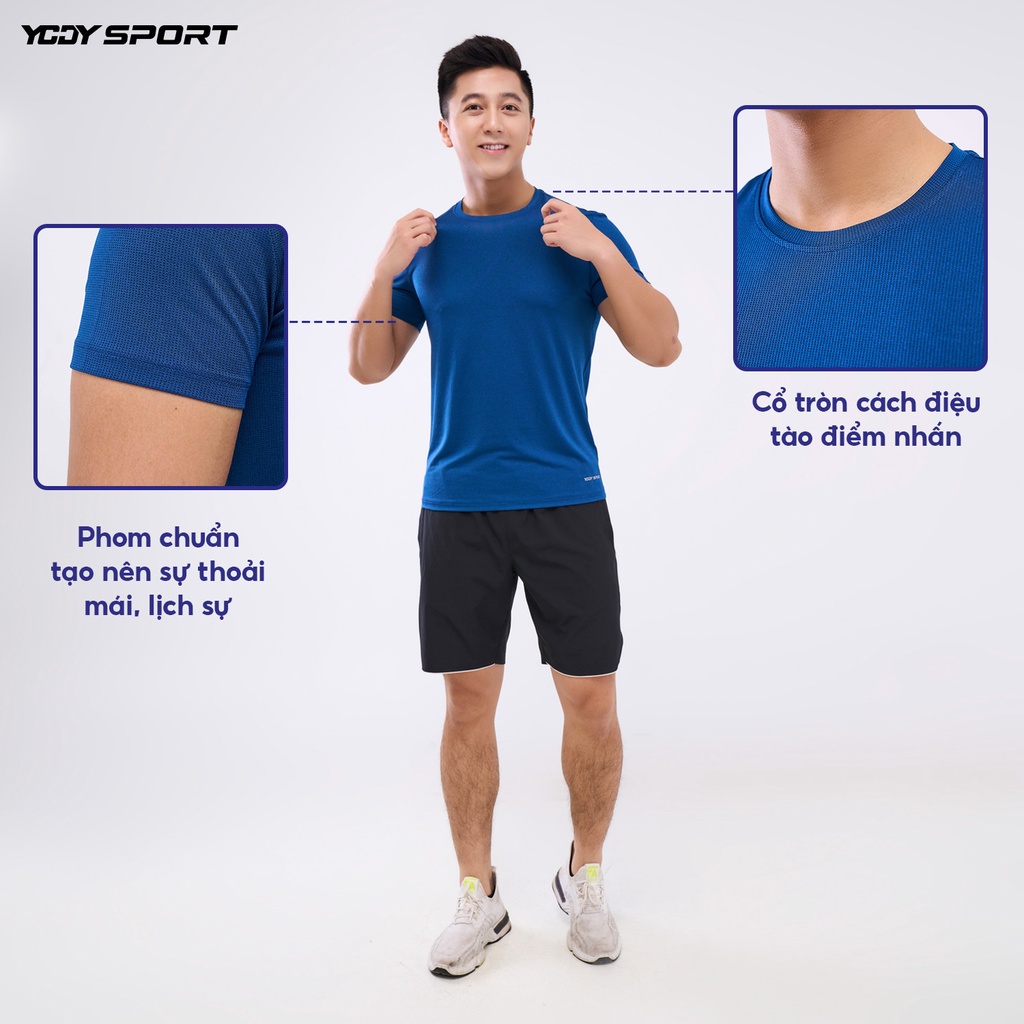 Áo tshirt thể thao YODY năng động ôm body co giãn tốt thoáng mát STM5073