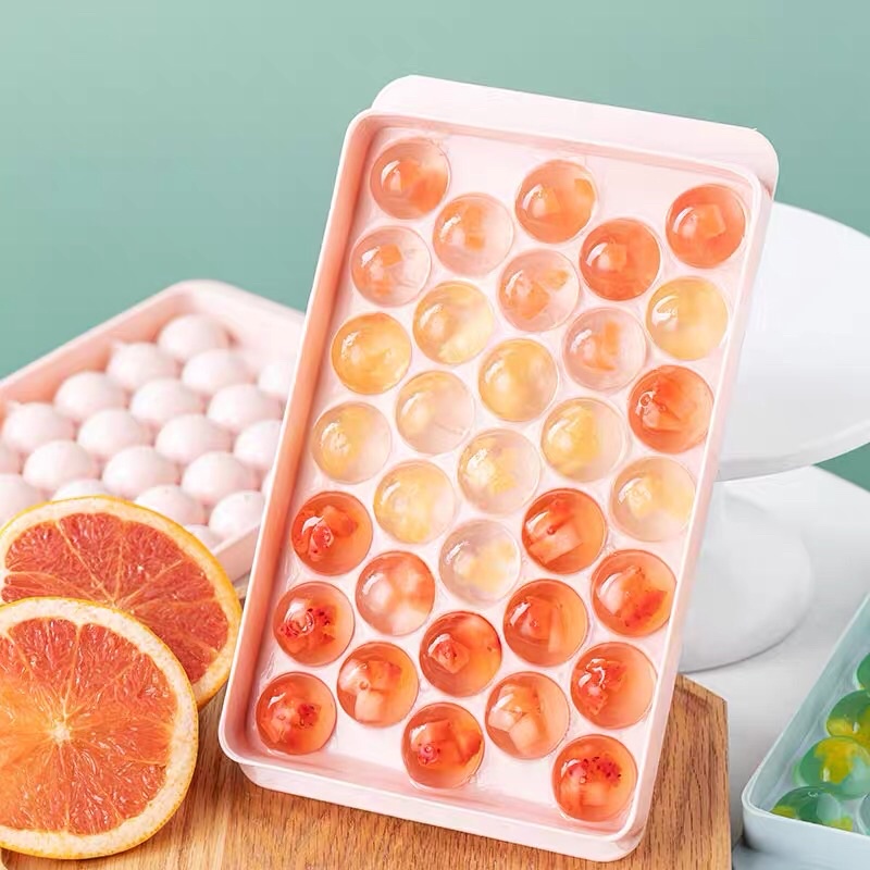 Khay làm đá bi tròn mẫu mới 33 viên T4-248