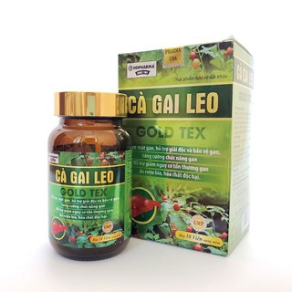 Viên uống bổ gan Cà Gai Leo GOLDTEX bảo vệ gan ,  làm mát , giải độc , hạ men gan - HỘP 50 viên