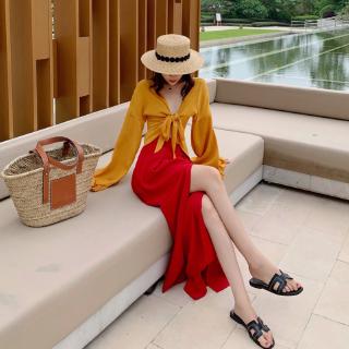 Áo voan tay cánh sen thời trang bohemian xinh xắn