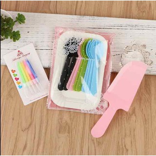 Bộ dao dĩa thìa nến ăn bánh sinh nhật