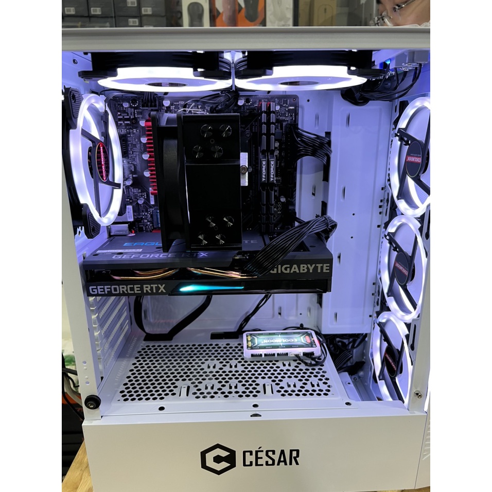 Vỏ Case máy tính CESAR COOLER White  , Black  ATX mặt kính cường lực - CÉSAR COOLER