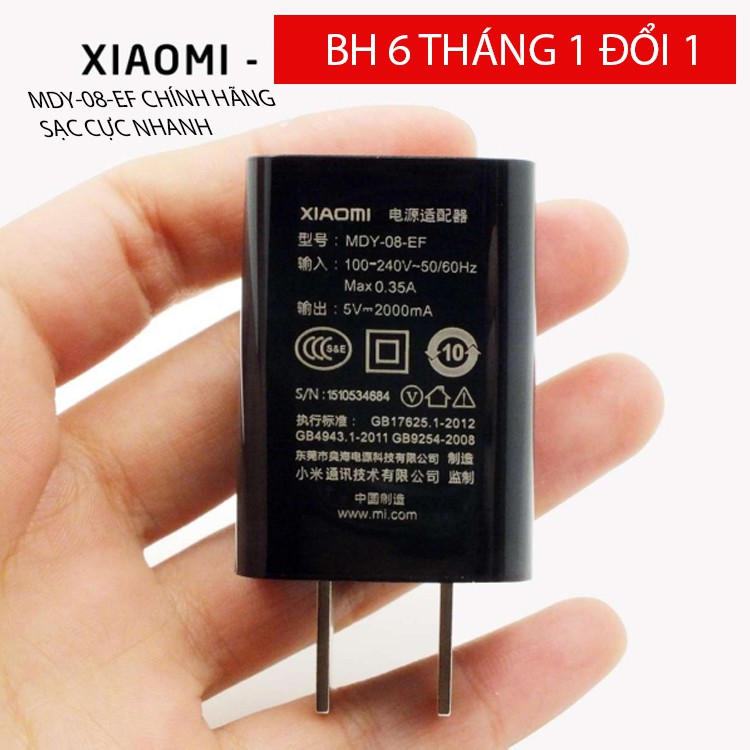 Cốc sạc nhanh Mi -  5V-2A hàng chính hãng (MDY-08-EF) - Cực kì chất lượng