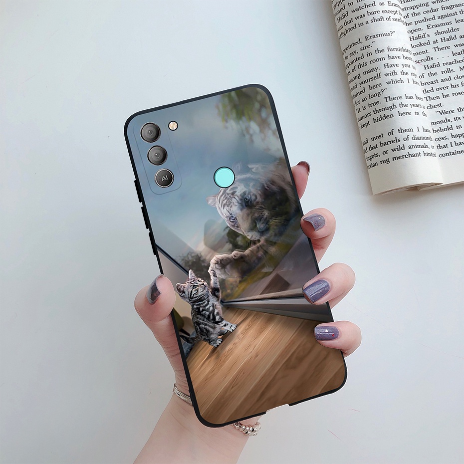 Ốp Điện Thoại Silicone TPU Mềm Dạng Nhám Họa Tiết Đáng Yêu Cho Tecno Pop 5 LTE BD4